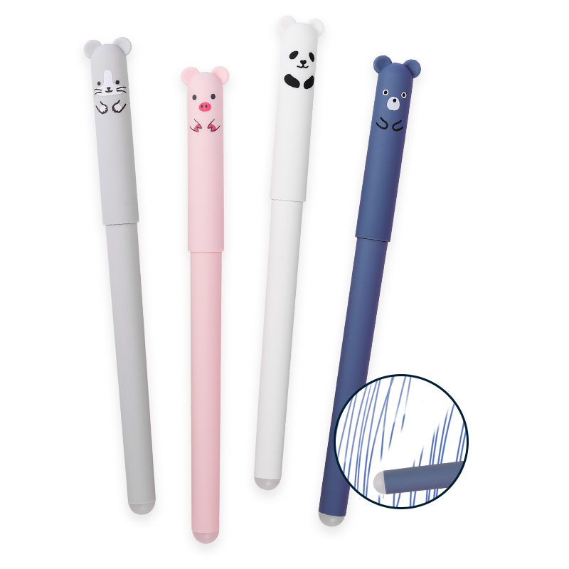 VOXRRN Animal Erasable Gel Pen Blue Make Mistakes Disappear Pen Office Back-to-School Supplies (Blue)
