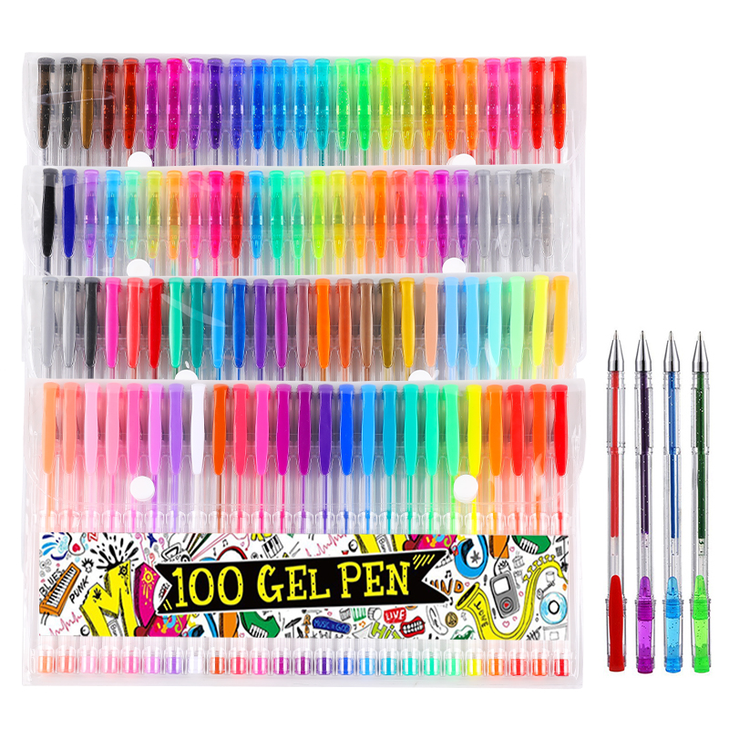 VOXRRN 80/100/120-Color Gel Pens Set Gel Pen for Adult Coloring Books Drawing Painting Writing