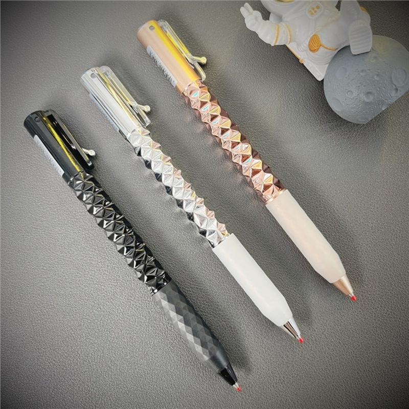 VOXRRN Diamond Deformation Fidget Pen, 0.5mm Fine Point Retractable Rollerball Pen with Black Ink, Geometric Transformable Design Smooth Writing Tool for Office School Journaling (Available in 3 Colors)