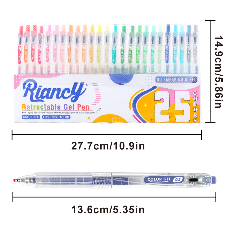 VOXRRN 25 Colors Morandi Gel Pen Set Retractable Pens 0.5mm Fine Quick-Dry Smooth Writing, for Journaling Note-Taking Drawing Office School Supplies