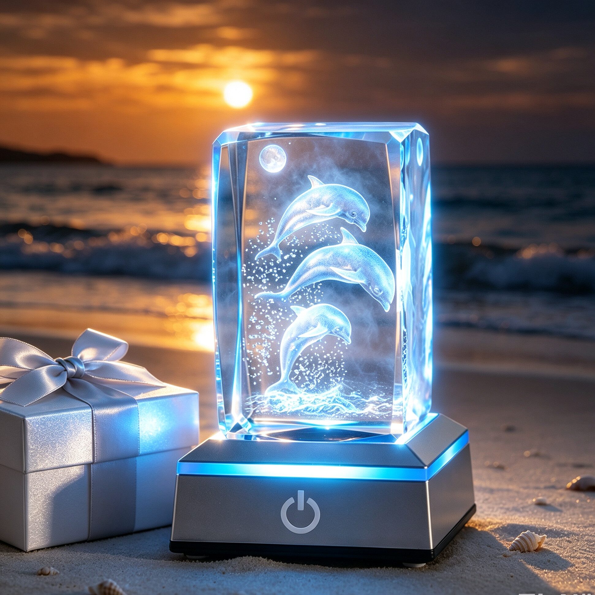 SHTROOR Crystal Nightlight with Touch LED Lamp Base, Premium Clear Crystal 3D Laser Engraved Rose, Smooth Dynamic Color Changing Lights, Modern Crystal Lamp, Romantic Anniversary Gifts for Wife Girlfriend