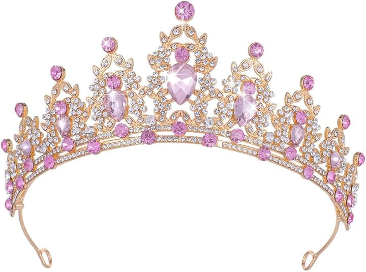 SHTROOR Crystal Queen Crown and Tiaras for Women, Sparkling Rhinestone Princess Tiara, Adjustable Steel Headband with Hair Clips, Bridal Headpiece for Wedding Birthday Party Prom